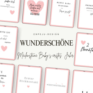 Meilenstein Karten Baby´s erstes Jahr