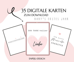 Meilenstein Karten Baby´s erstes Jahr